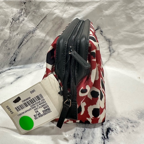 Gucci Cosmetic/Travel Case mini leopard painting in Red Brick/Nero NWT - Picture 3 of 11